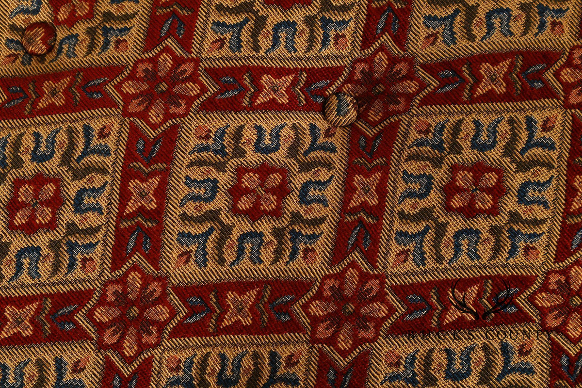 Moroccan Style Upholstered Pouf Ottoman