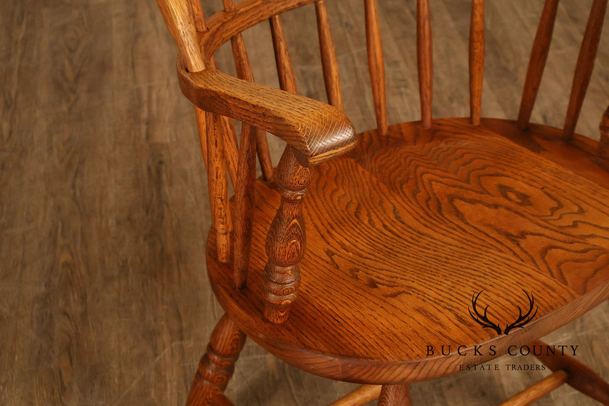 Vintage Pair of Oak Windsor Armchairs