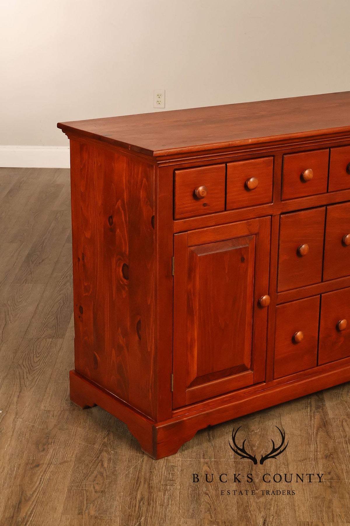 American Heritage Furniture Solid Pine Multi-Drawer Sideboard Cabinet