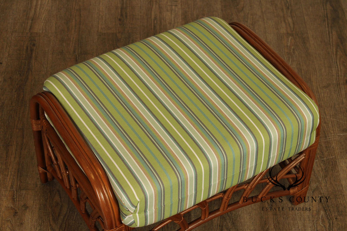 South Sea Rattan 'New Kauai' Lounge Chair with Ottoman