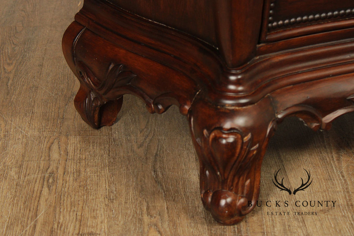 Hooker Furniture 'Seven Seas' Rococo Style Bombe Marble Top Chest of Drawers