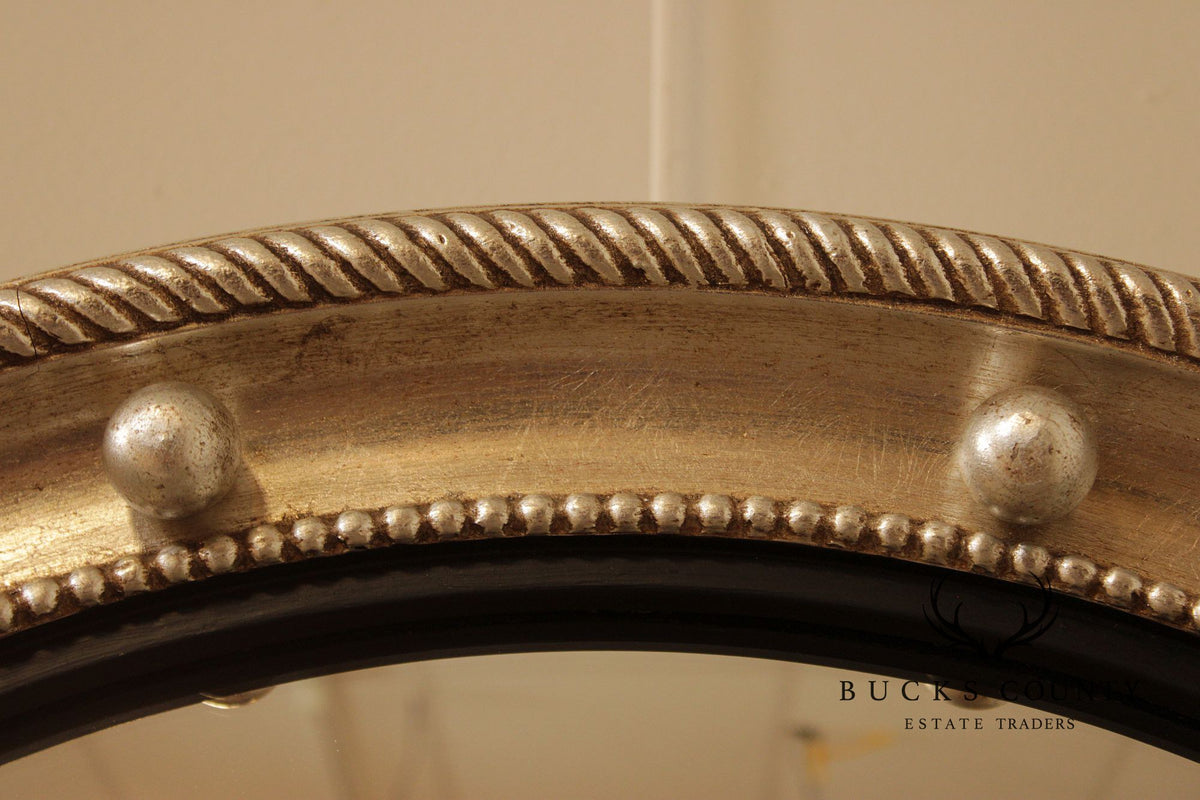 Friedman Brothers Round Silver Painted Bullseye Mirror
