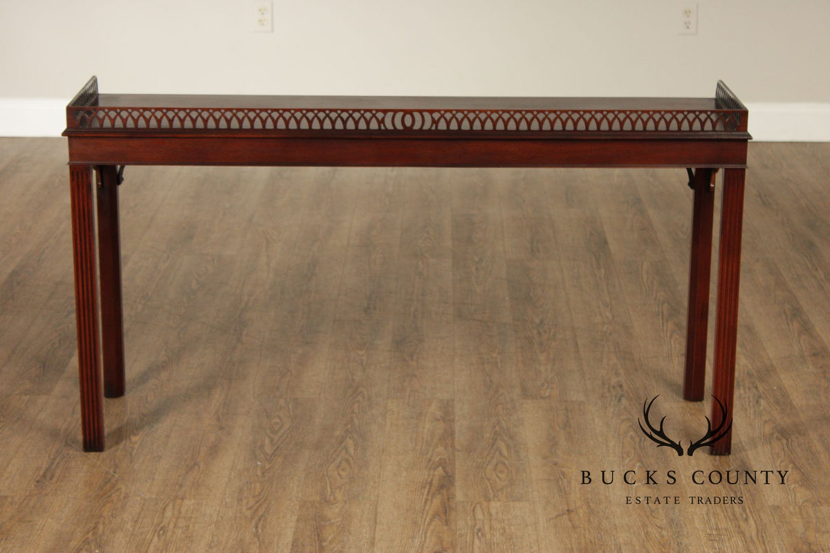 Wellington Hall Chinese Chippendale Style Mahogany Console table