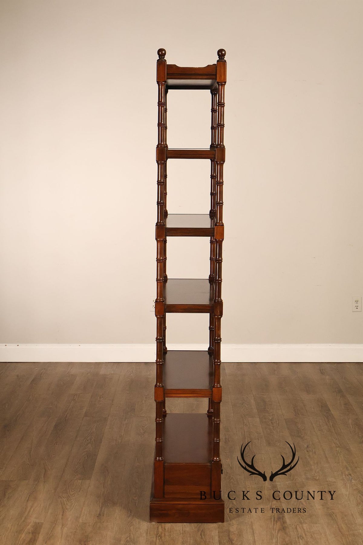 Ethan Allen 'Georgian Court' Faux Bamboo Etagere