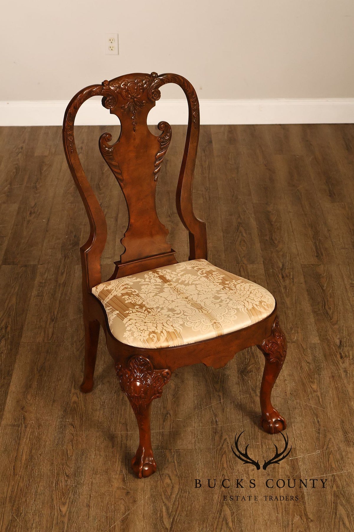 Baker Furniture 'Stately Homes' Set of Ten Walnut Dining Chairs