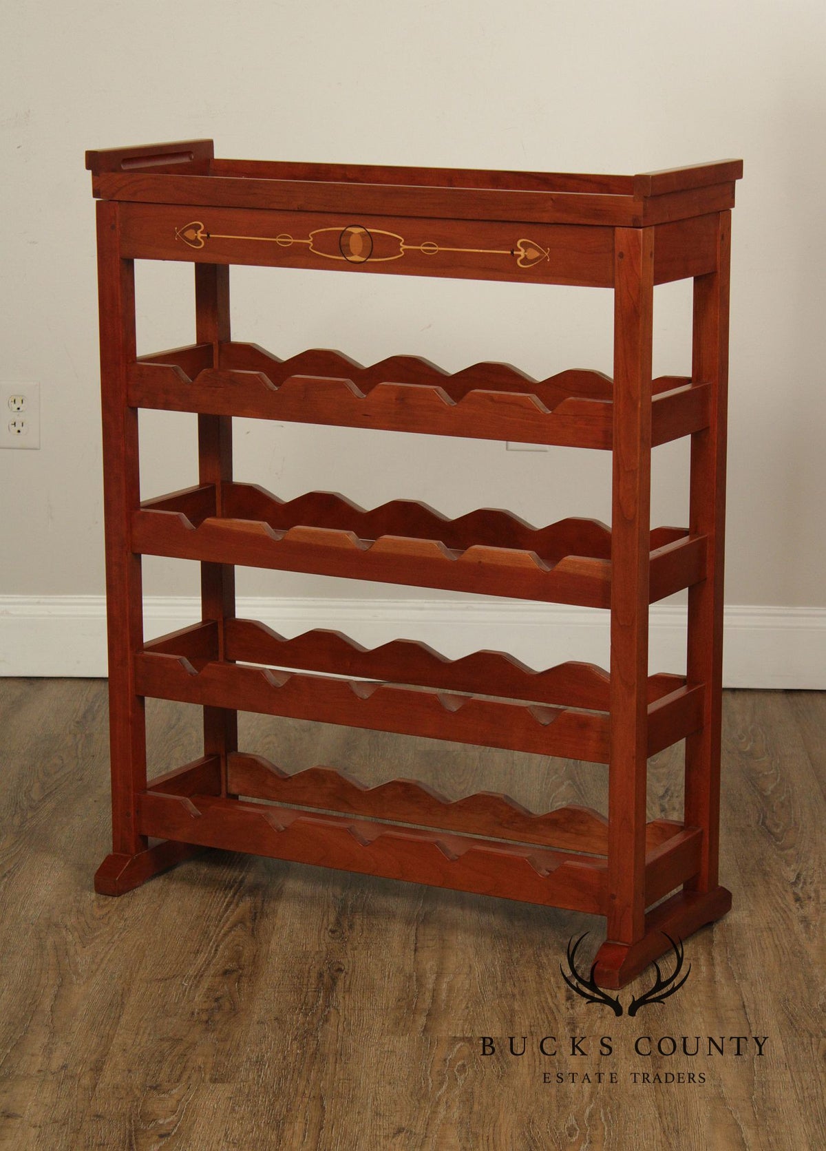 Stickley Mission Collection Cherry Wine Rack With Removable Serving Tray