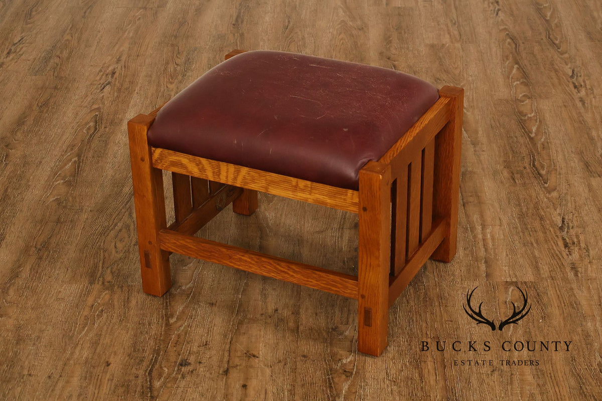 Stickley Mission Collection Oak Spindle Footstool