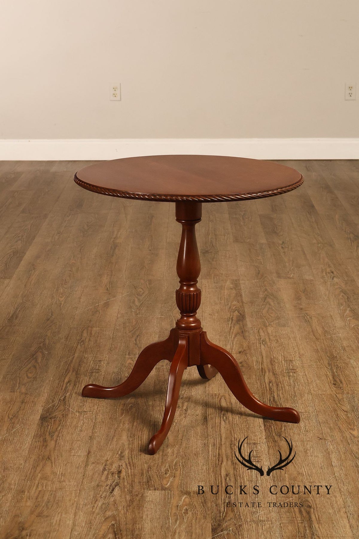 The Hillcrafters Guild Solid Cherry Tilt Top Tea Table