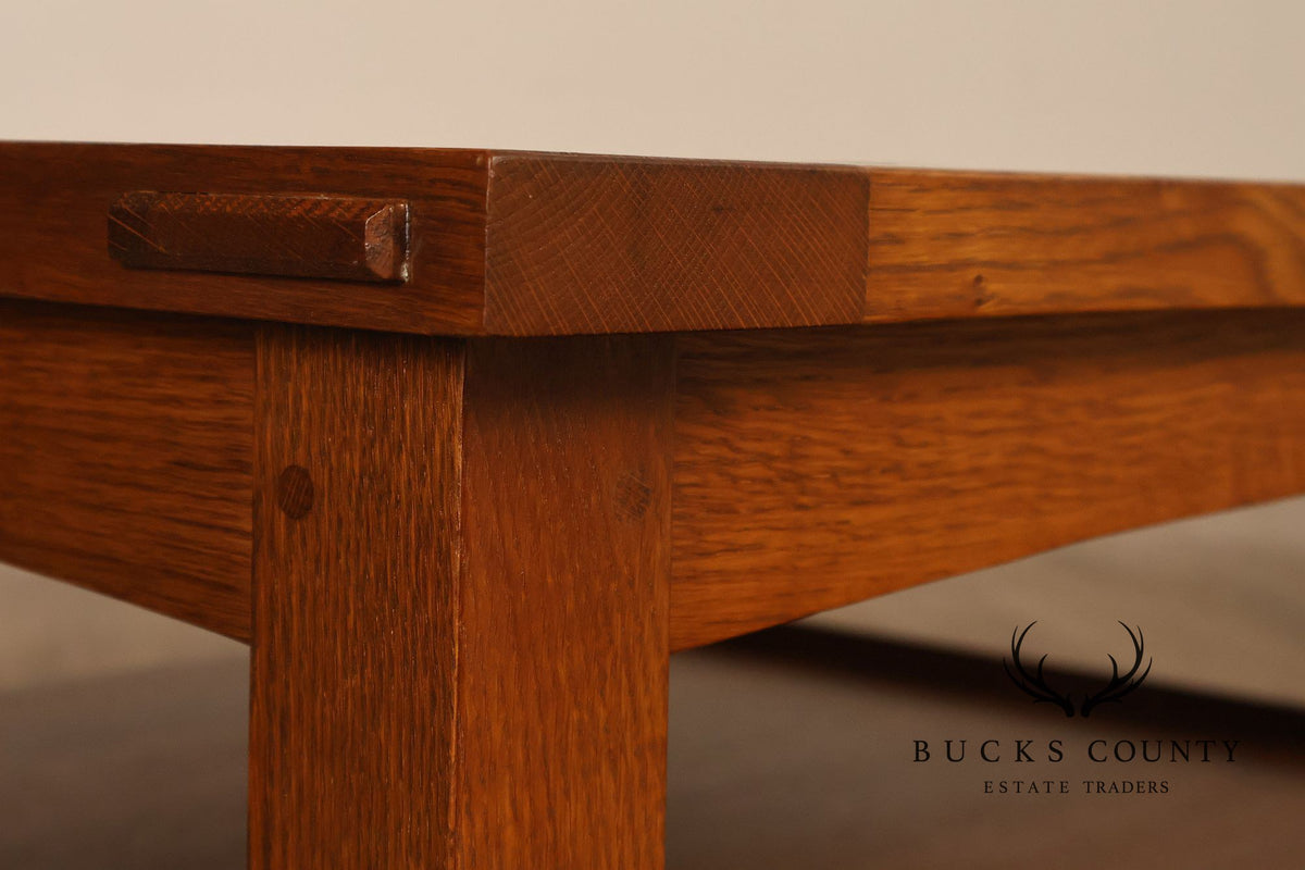 Stickley Mission Collection Tile Top Square Oak Coffee Table