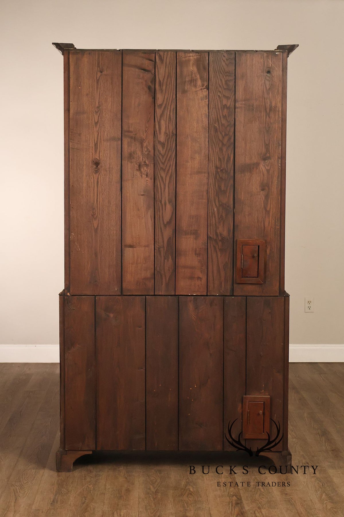 English Reproduction Georgian Style Linen Press Cabinet