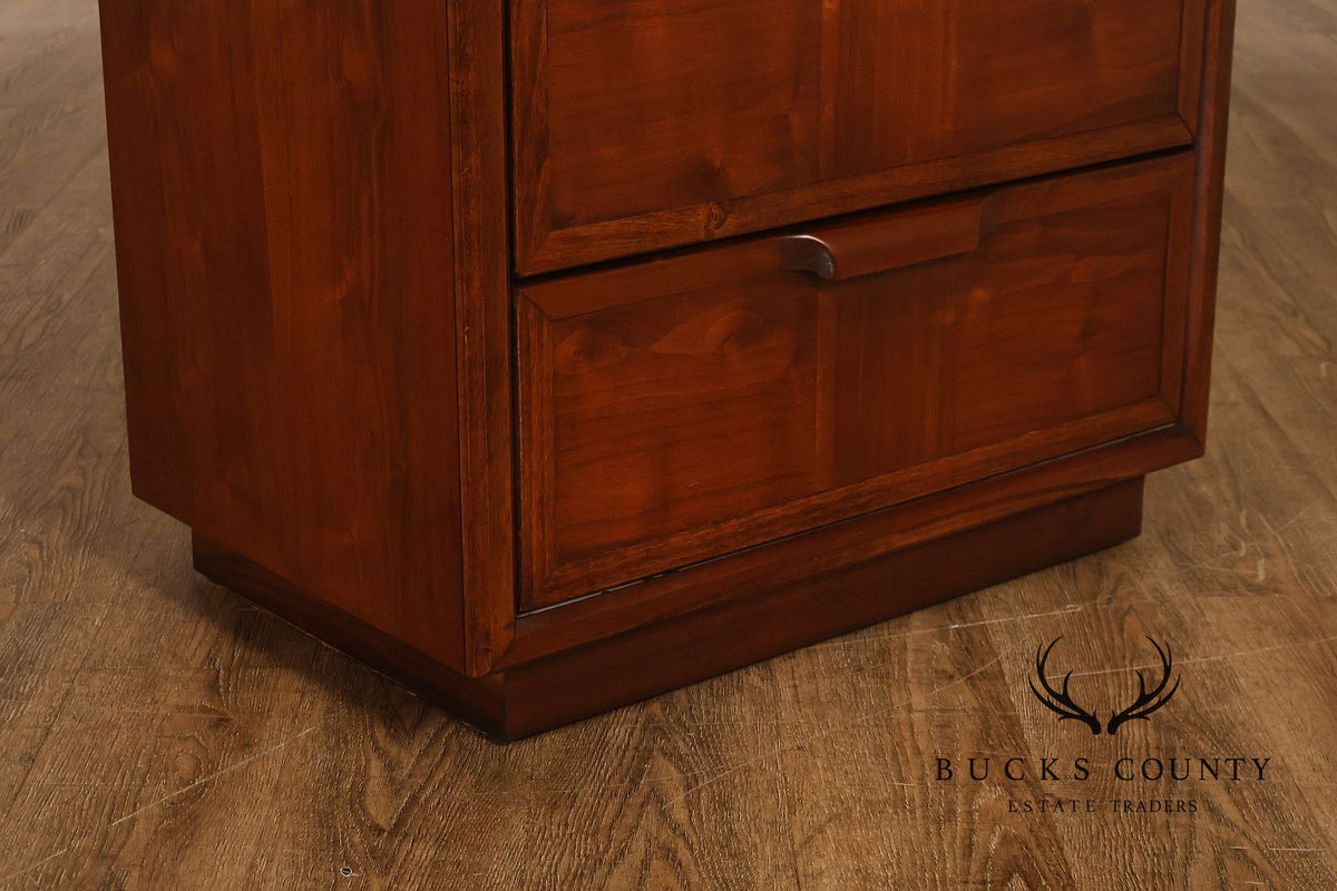 Mid Century Modern Two-Drawer Nightstand