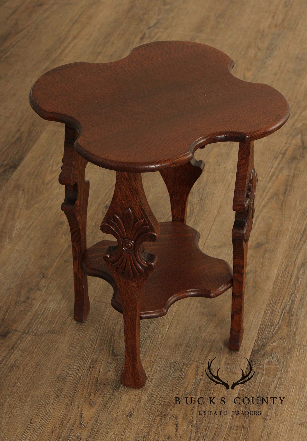 Antique Arts and Crafts Oak Tabouret