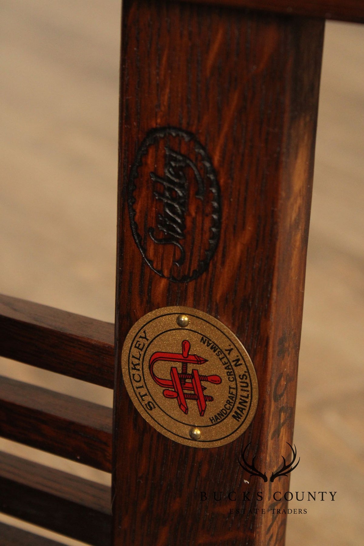 Stickley Mission Collection Oak and Leather Footstool