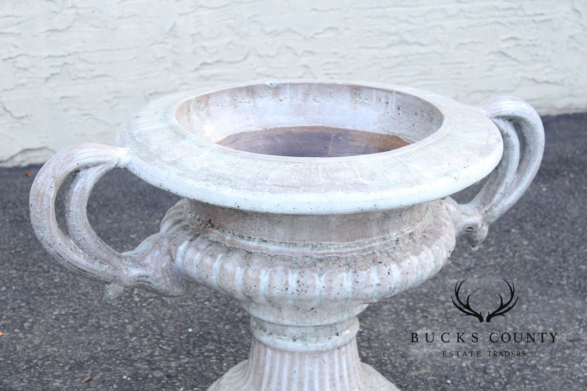 Classical Style Glazed Terracotta Garden Urn Planter