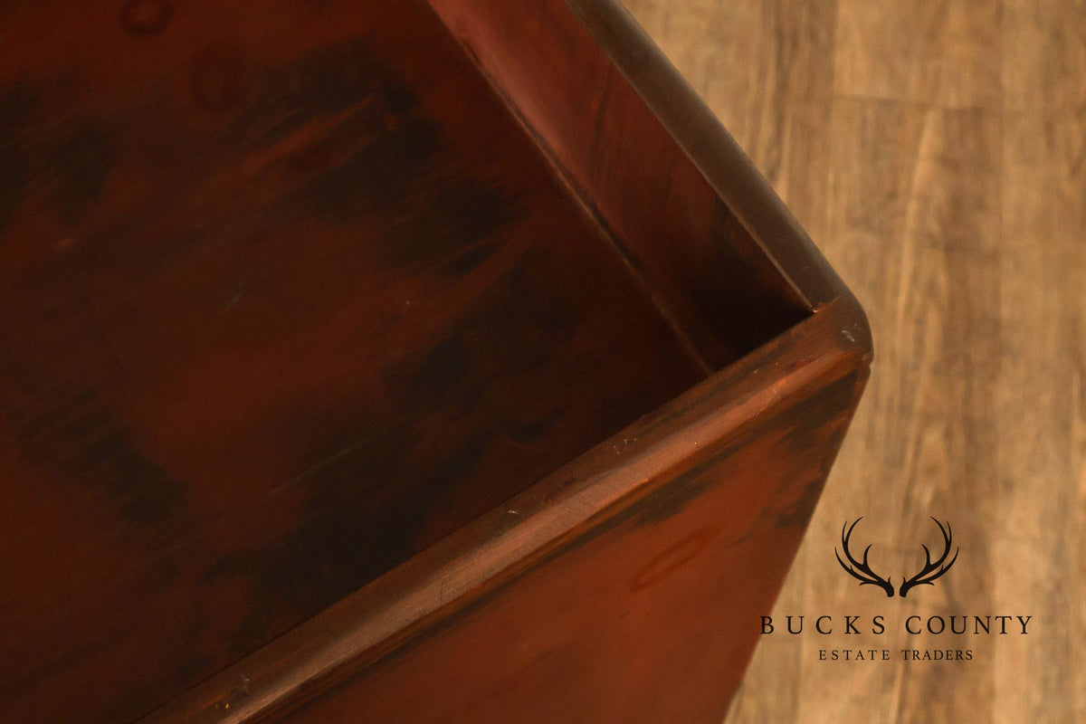 Custom Crafted Primitive Painted Pine Dry Sink Cabinet