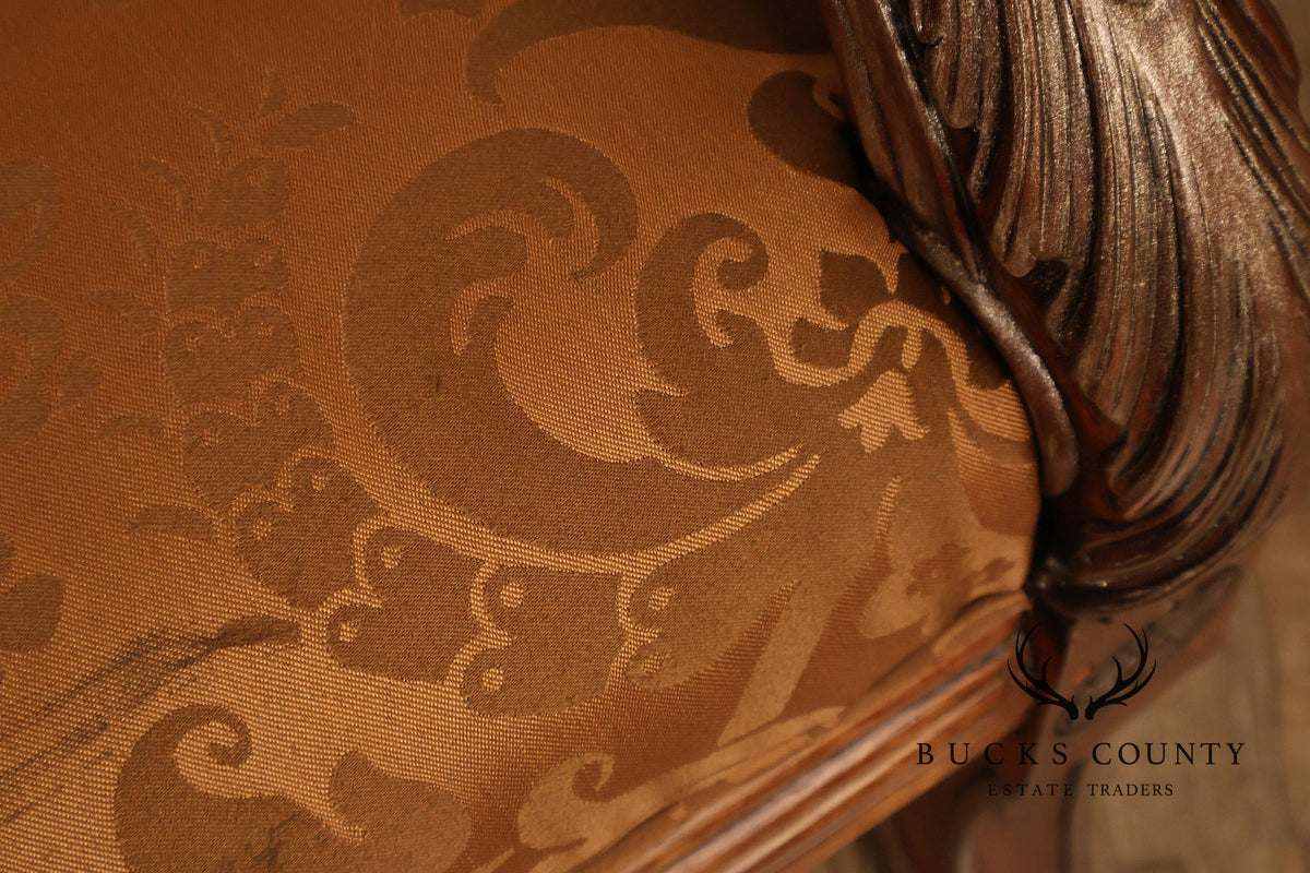 Regency Style Carved Frame Armchair