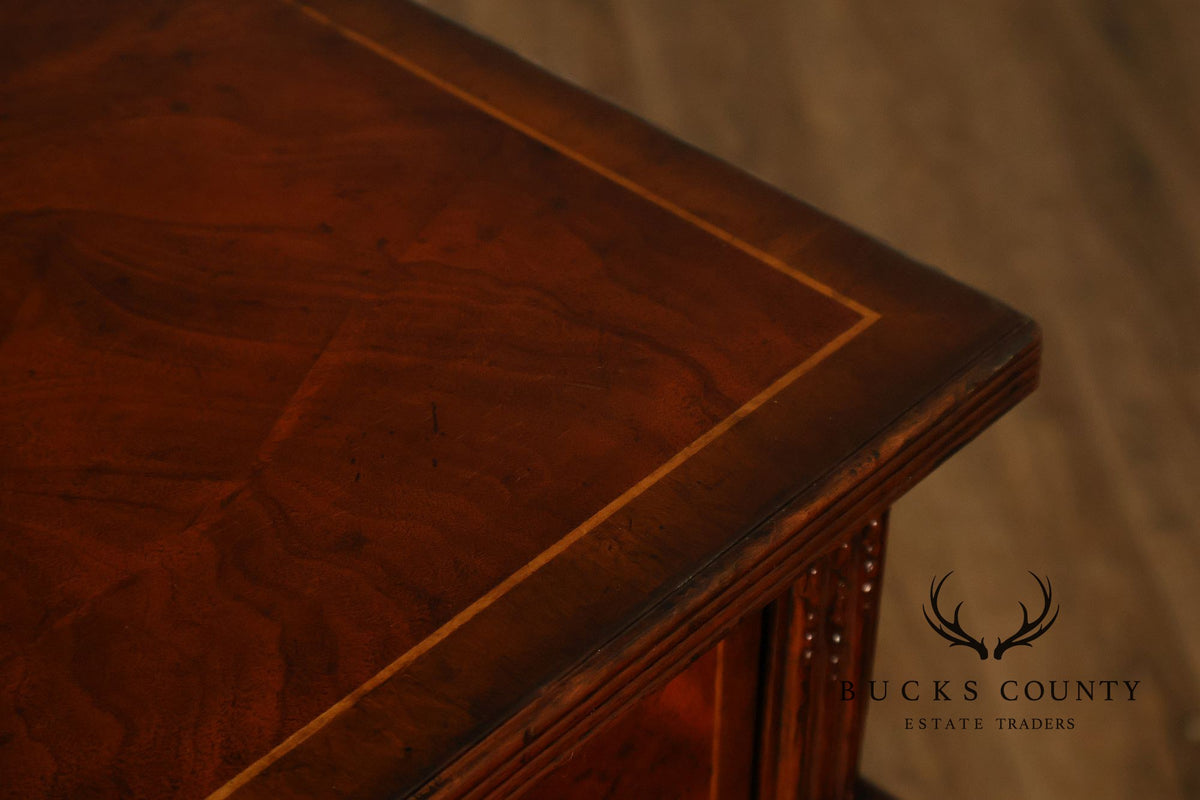 Jonathan Charles Mahogany Federal Style Credenza Sideboard With Brass Hardware