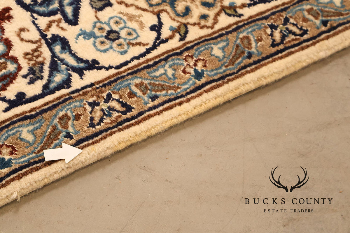 Handwoven Wool Curvilinear Medallion 6.4' x 10.75' Rug