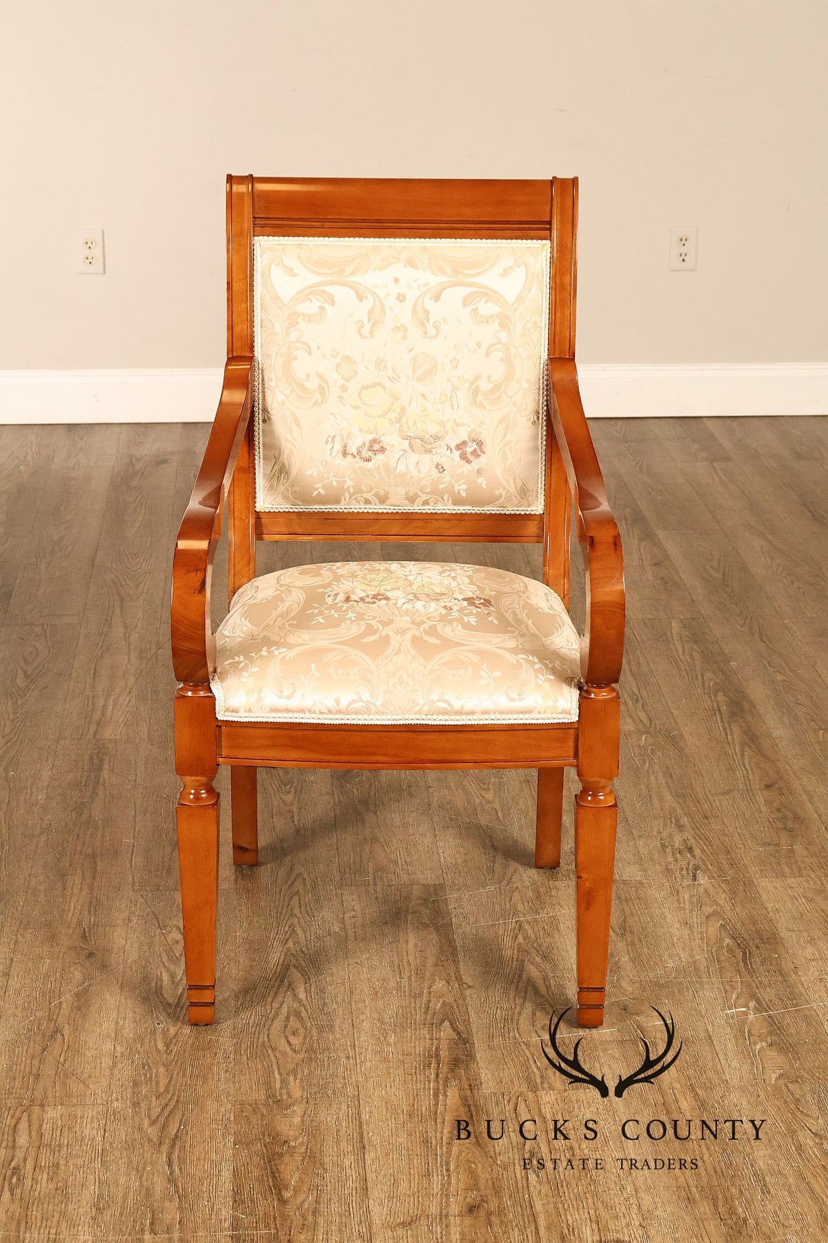 Empire Style Set Of Eight Upholstered Dining Chairs
