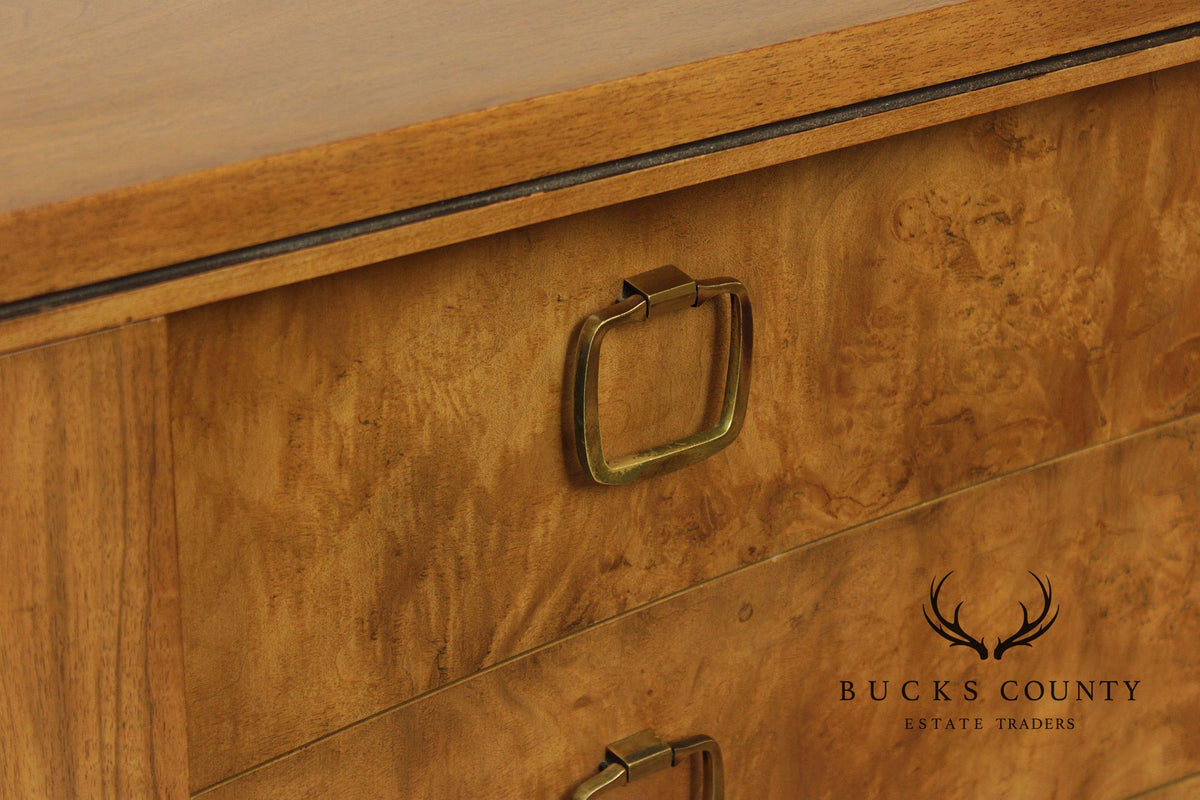 John Widdicomb Mid Century Modern Walnut 9 Drawer Triple Dresser