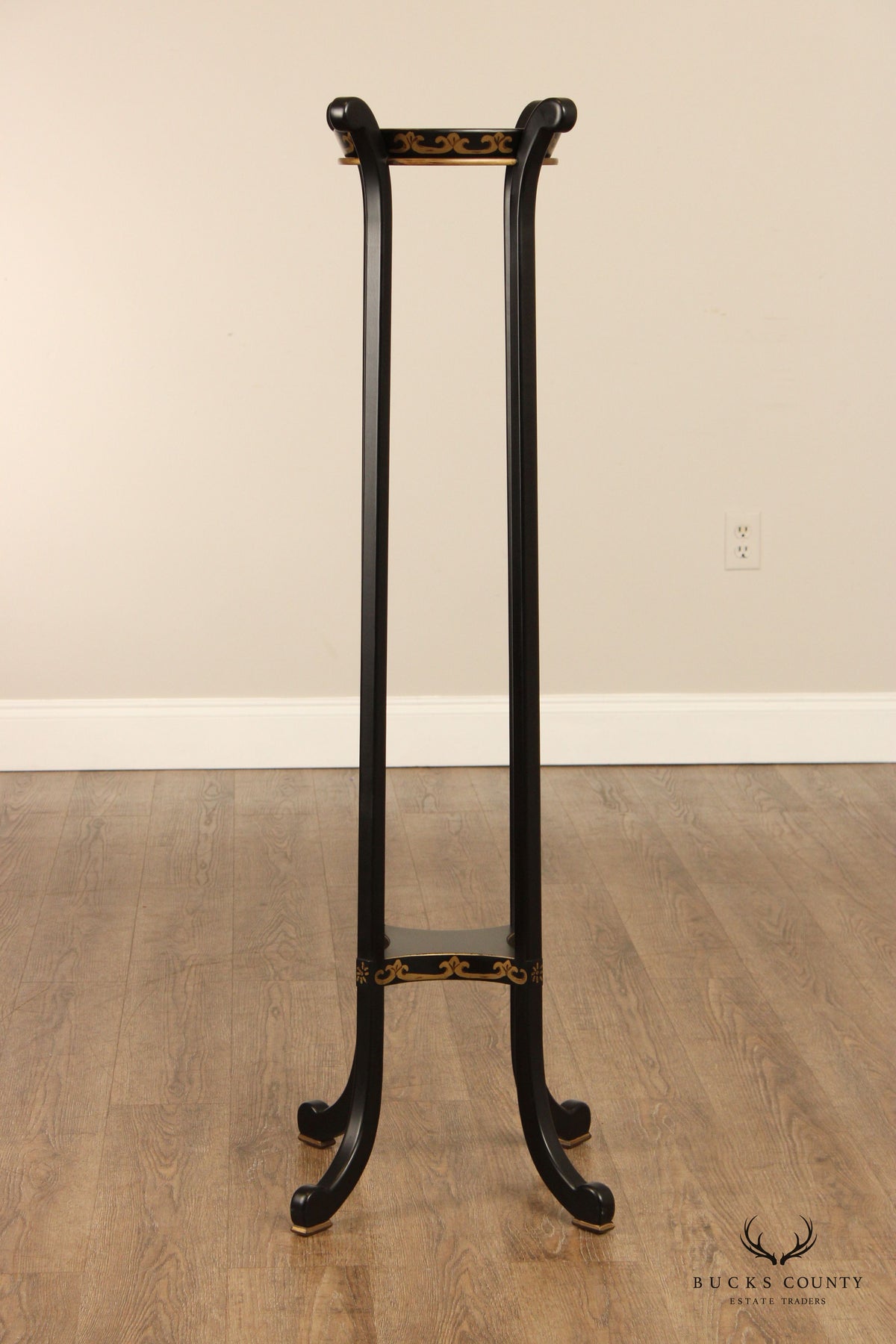 Chelsea House Ebonized Pair Of Paris Fern Stands