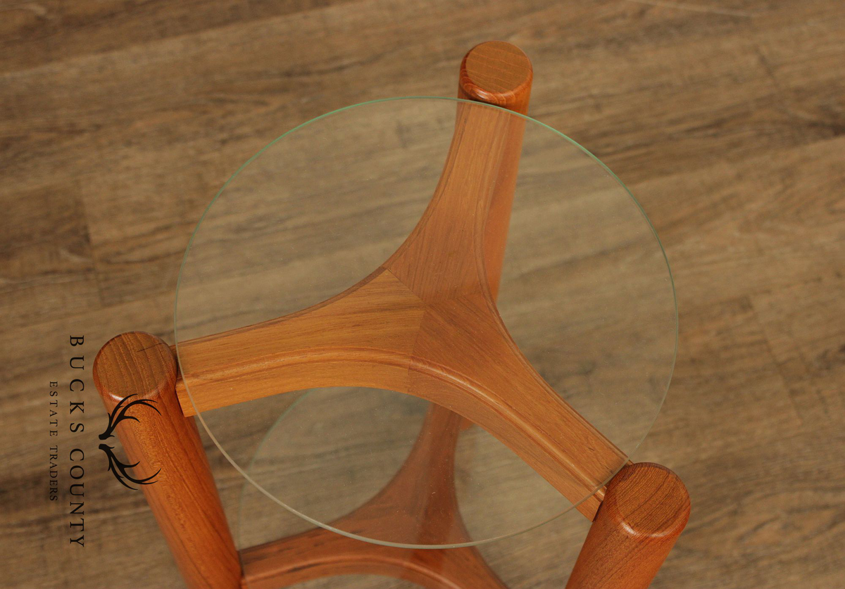 Lysgaard Mobler Danish Modern Pair of Teak Plant Stands