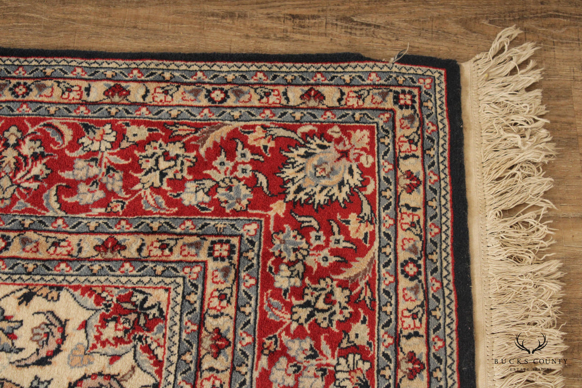 Persian Kashan Wool Area Rug, 9' x 6'