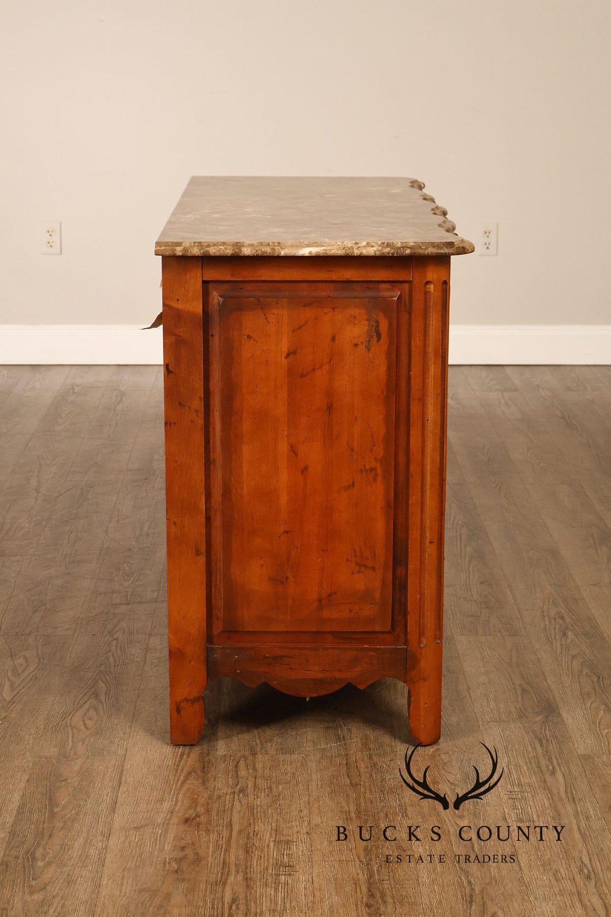 Century Furniture  French Provincial Style Marble Top Chest