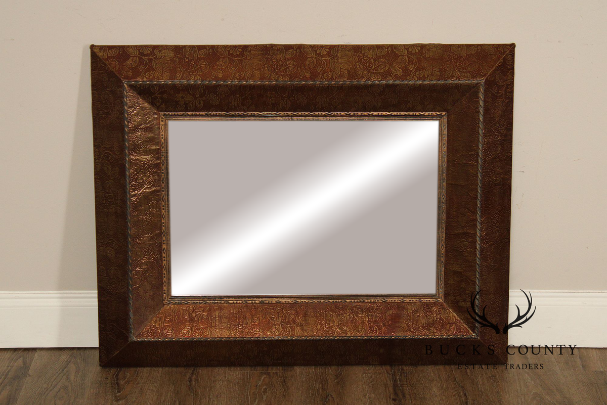 Howard Elliot Collection Chased Embossed Metal Wall Mirror