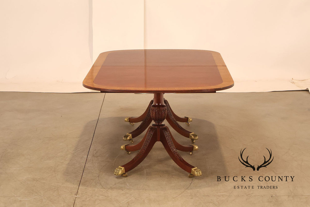 Councill Craftsmen Mahogany Double Pedestal Expandable Dining Table