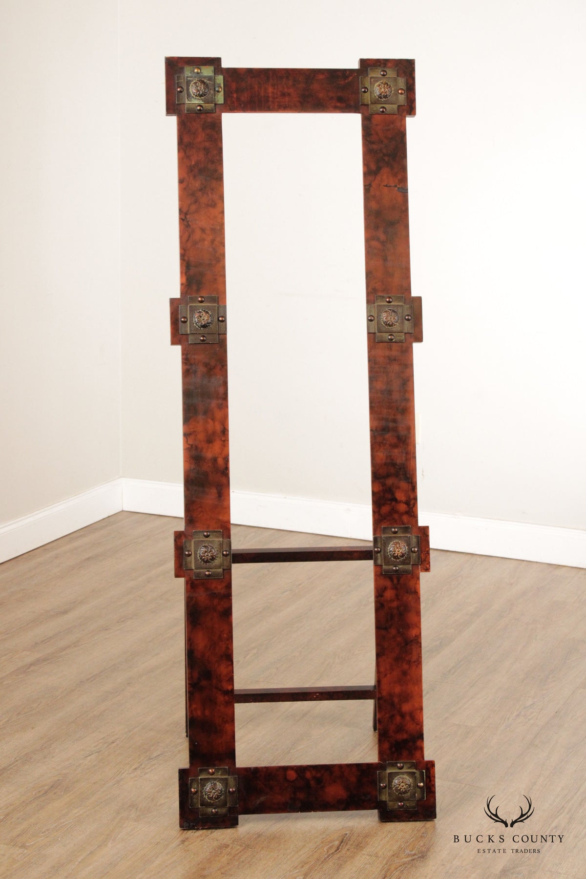 Brutalist Style Wood and Cast Iron A-Frame