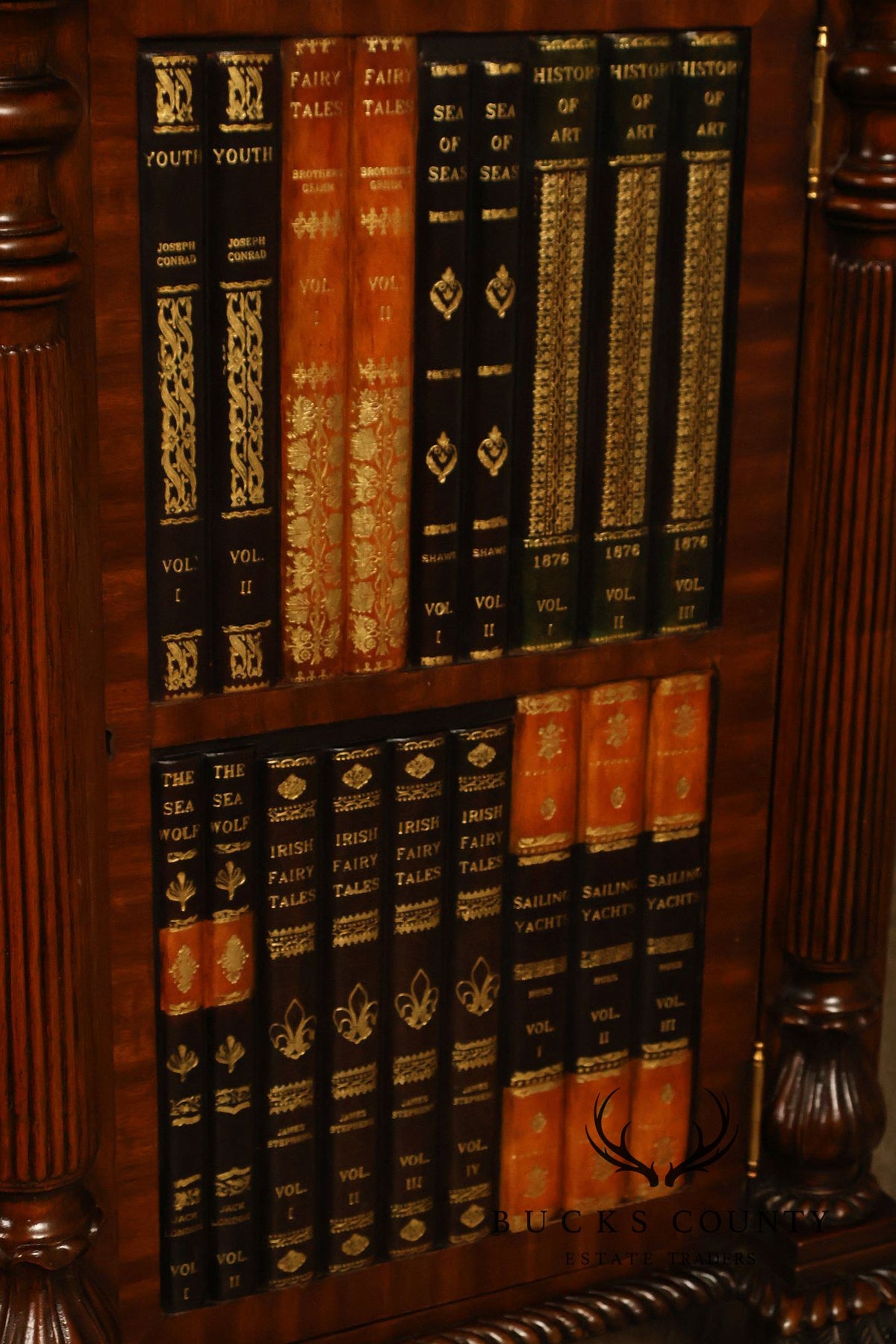 Maitland Smith Regency Style Mahogany Display Bookcase