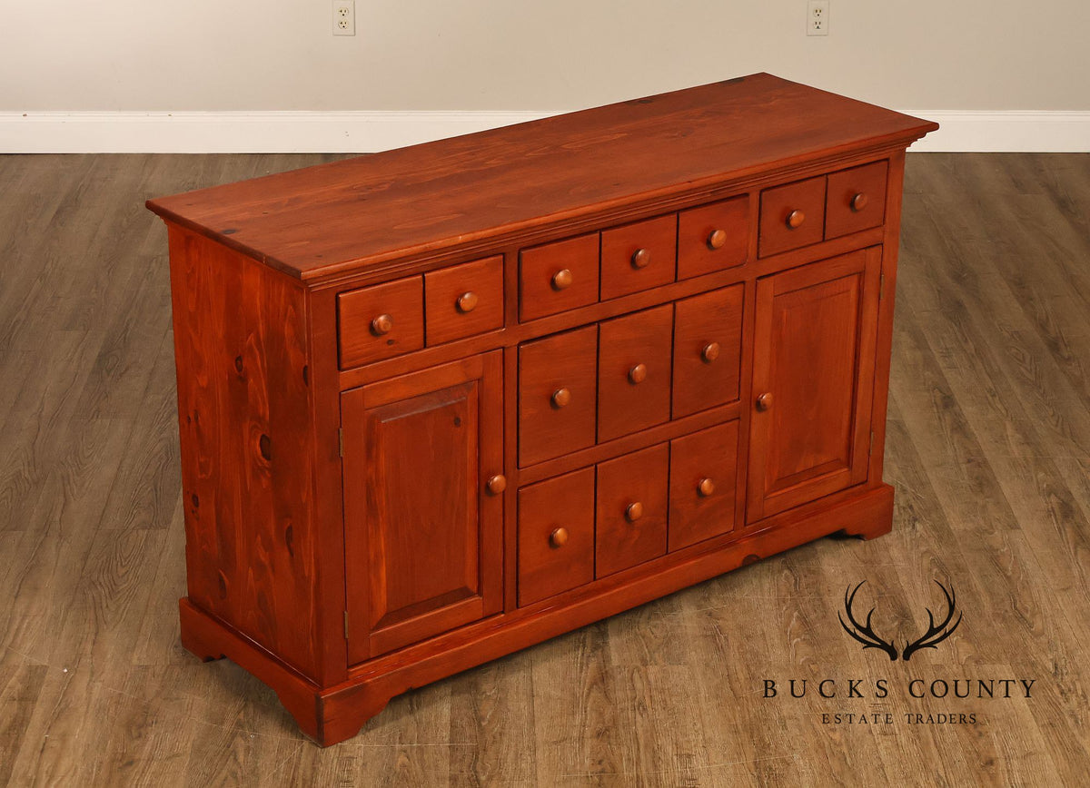 American Heritage Furniture Solid Pine Multi-Drawer Sideboard Cabinet