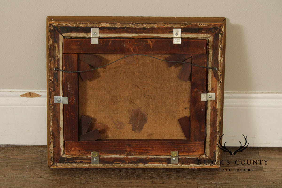 James Vincent Maginn Framed Painting, A Brood of Baby Chickens