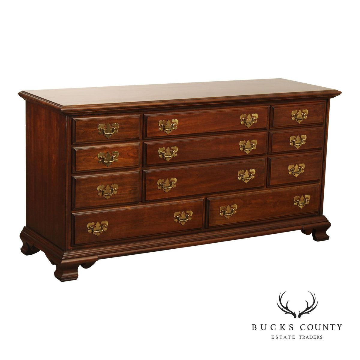 Harden Chippendale Style Cherry Long Dresser