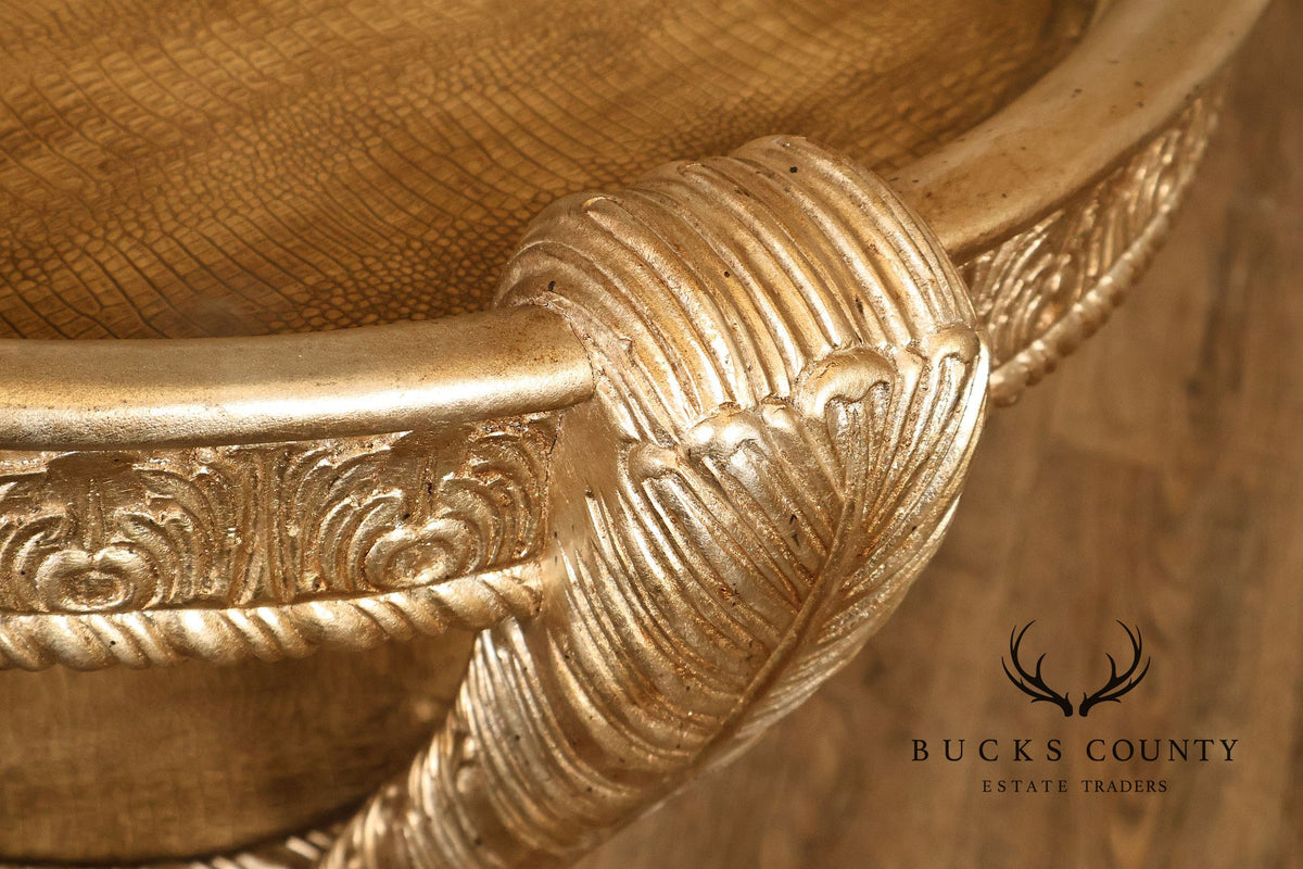 Hollywood Regency Style Pair of Gilt Side Tables