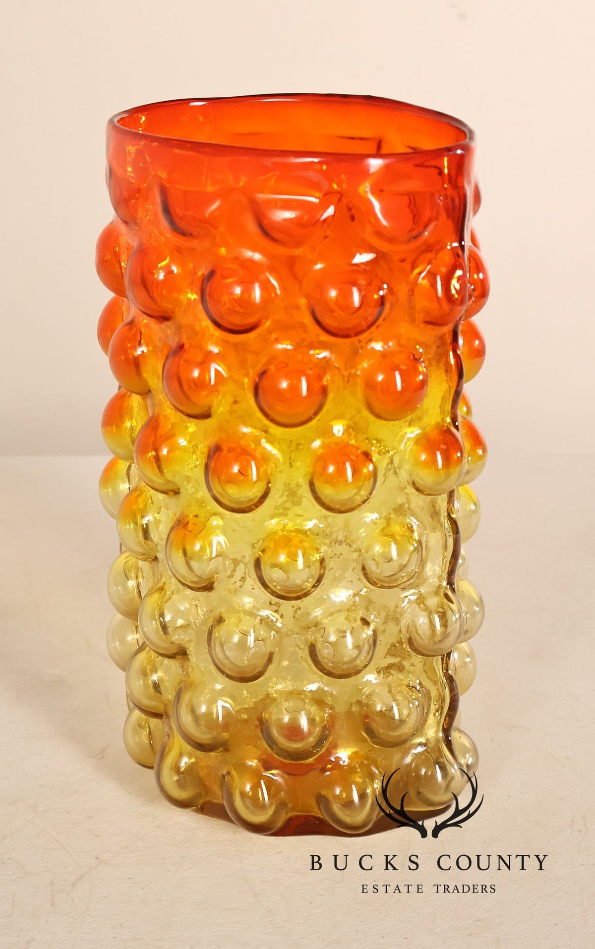 Blenko Mid Century Modern Bubble Glass Vase