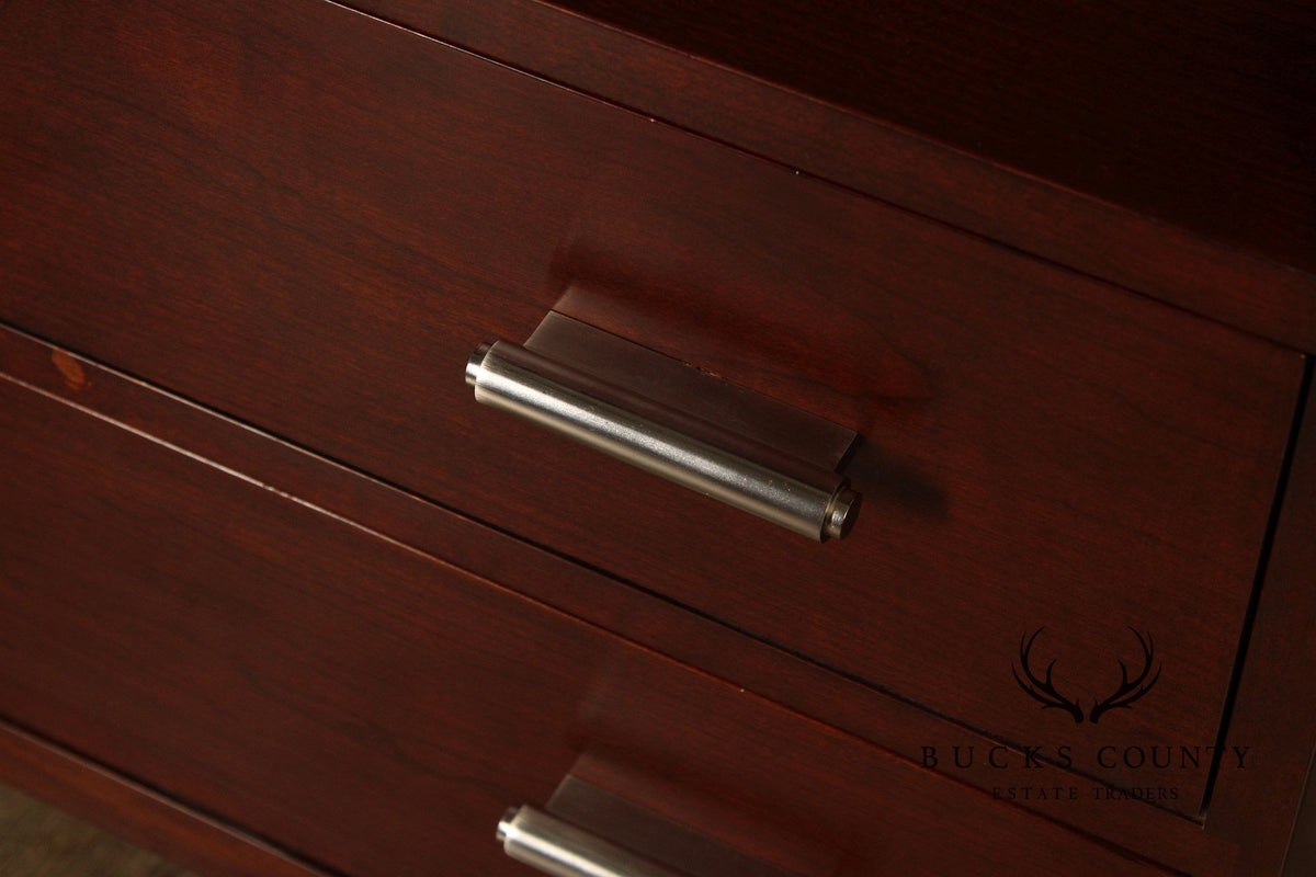 Pair Of Stickley Metropolitan Collection Cherry Nightstands