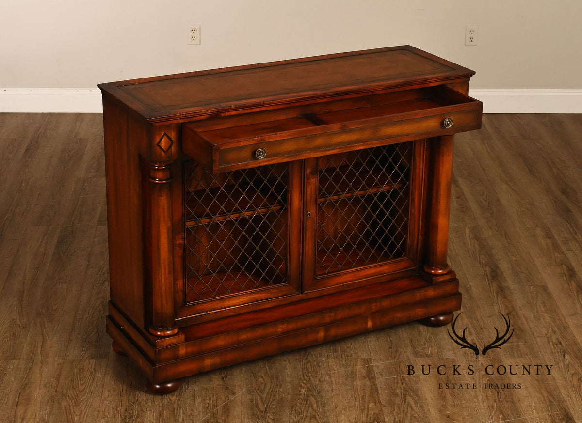 John-Richard Regency Style Leather Top Server Cabinet