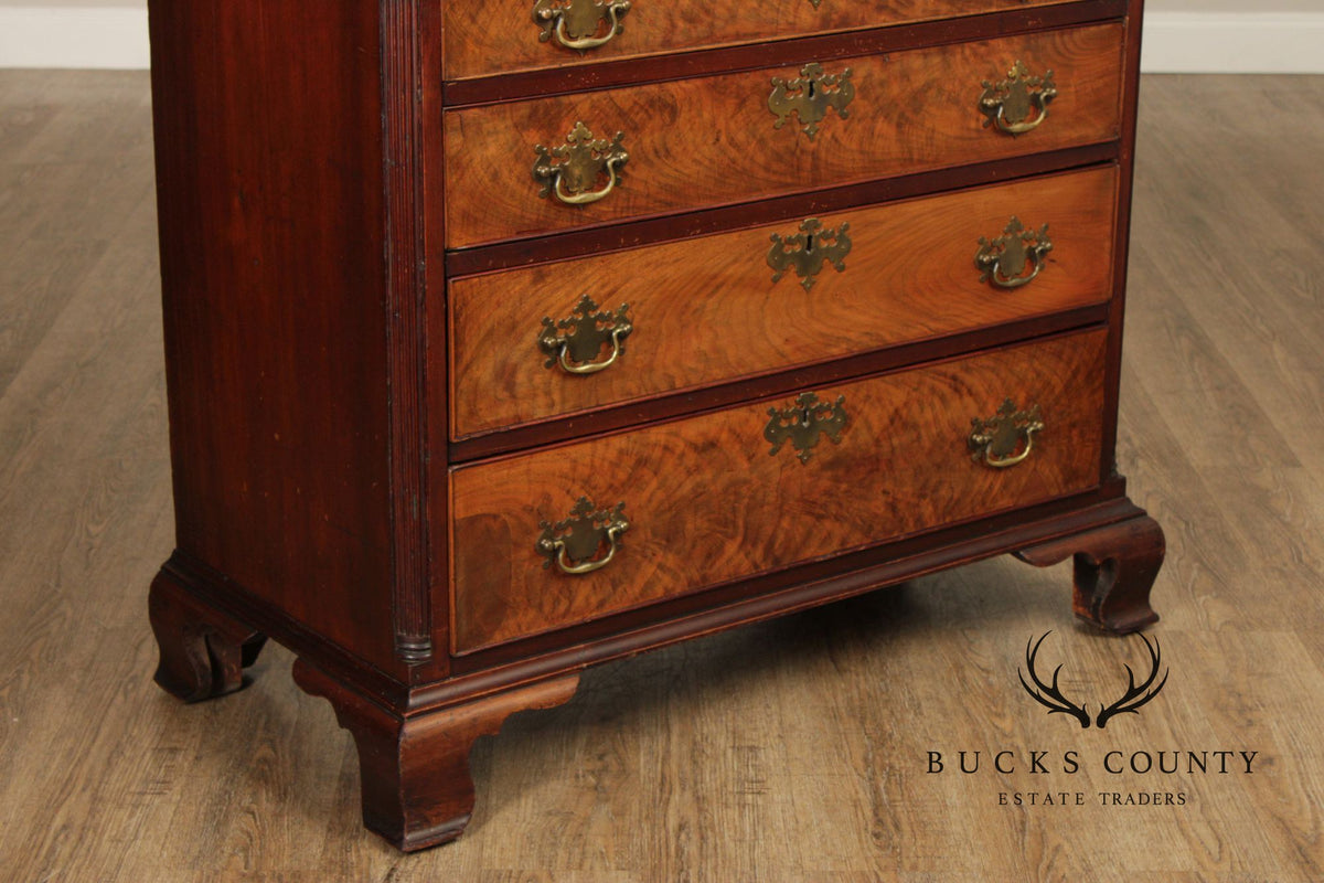 Antique American Chippendale Style Mahogany Chest Of Drawers