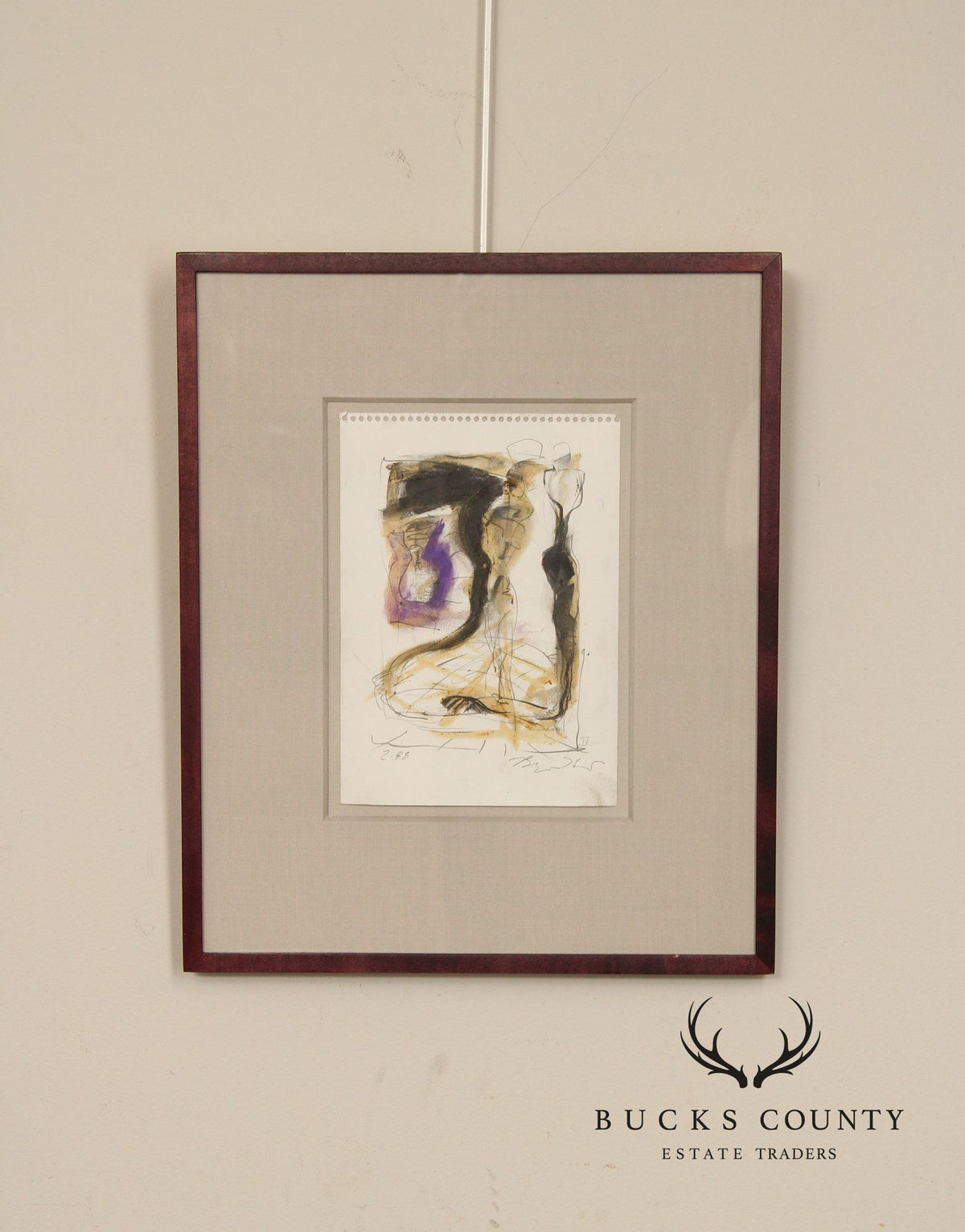 Bryan Hunt Abstract Graphite on Paper, 'Four Movements IV'