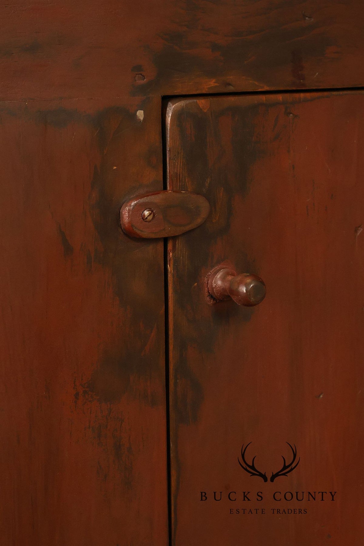 Custom Crafted Primitive Painted Pine Dry Sink Cabinet