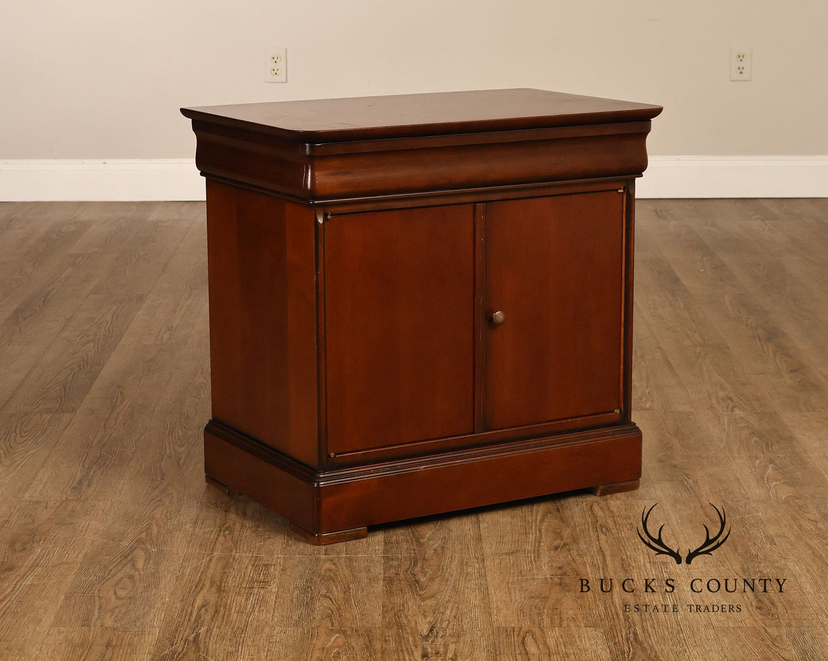Grange French Louis Philippe Style Cherry Two Door Cabinet Nightstand