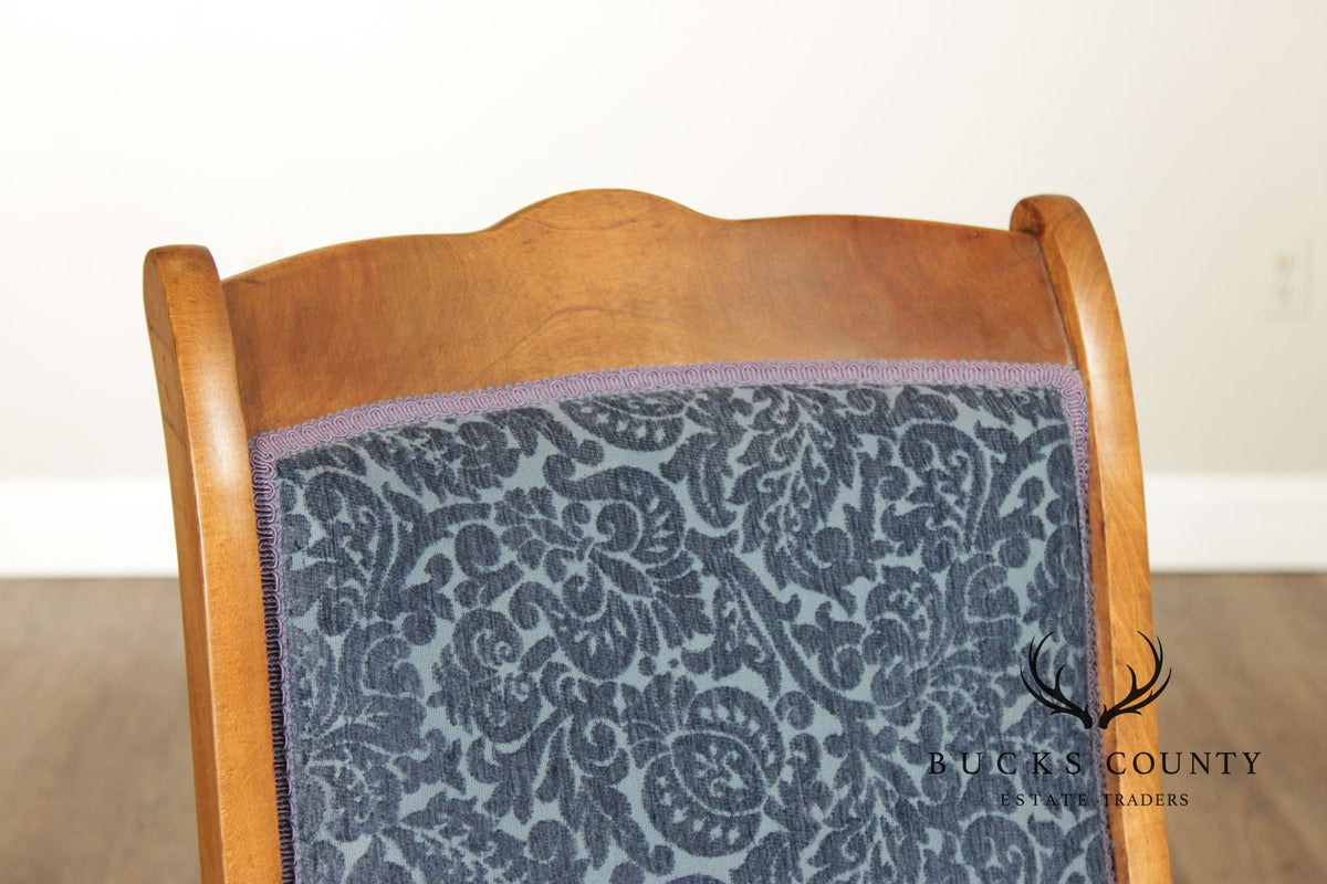 Antique Victorian Era Custom Upholstered Rocker