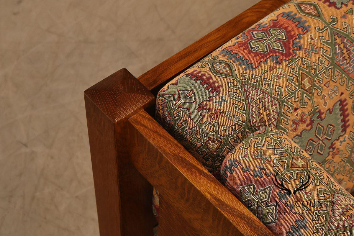 Stickley Mission Collection Oak Settle Sofa