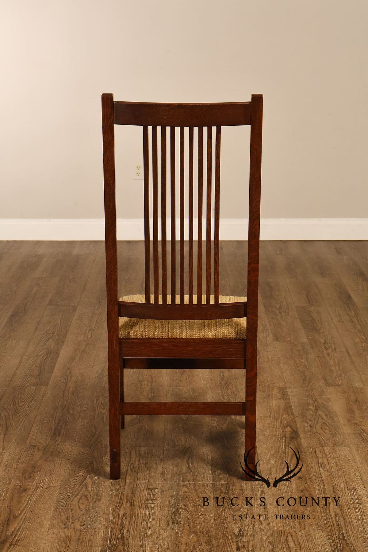 Stickley Mission Collection Pair of Oak Spindle Side Dining Chairs