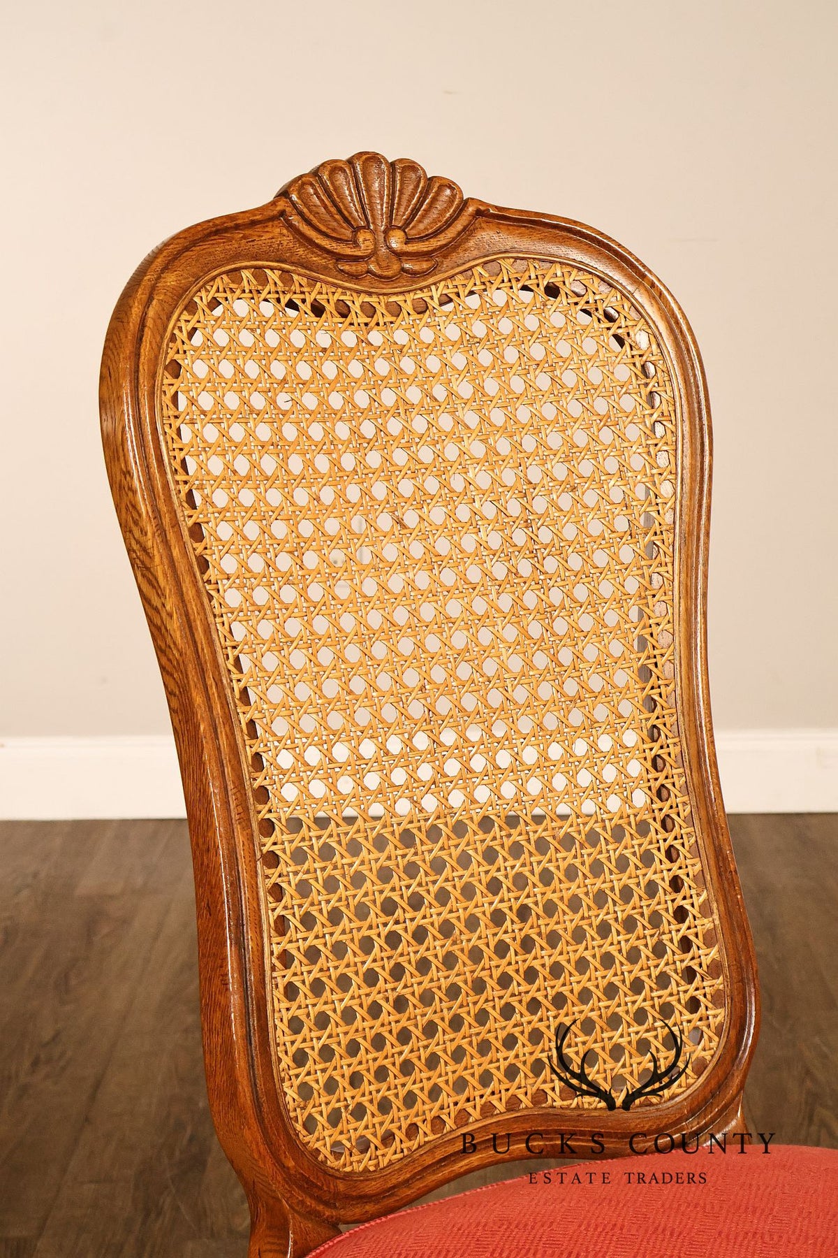 French Country Style Set Of Eight Cane Back Dining Chairs