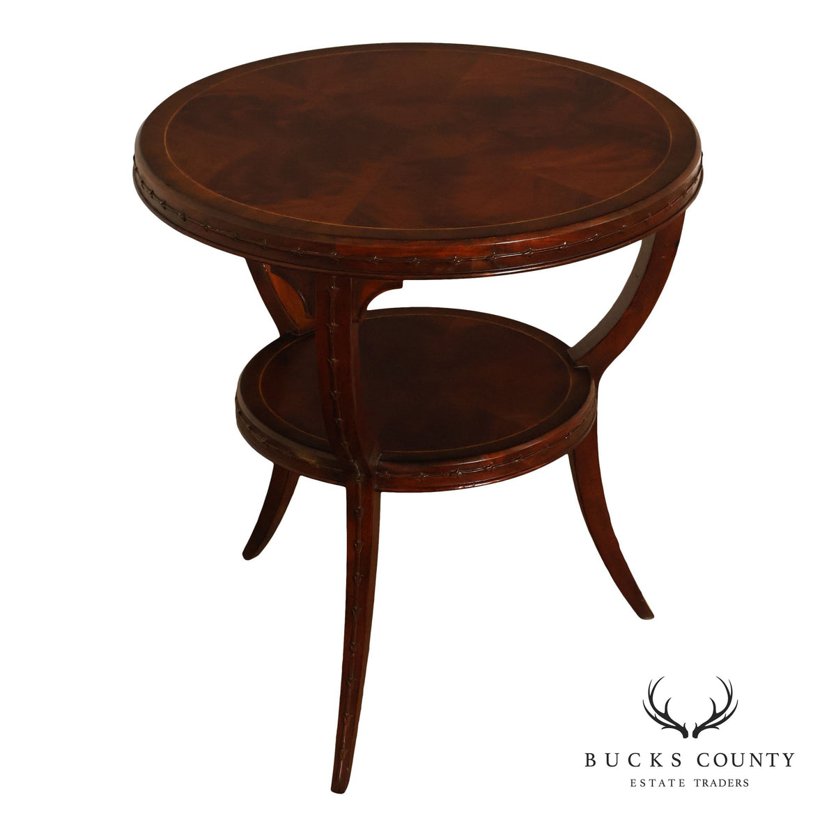 Jonathan Charles Buckingham Collection Empire Style Mahogany Lamp Table