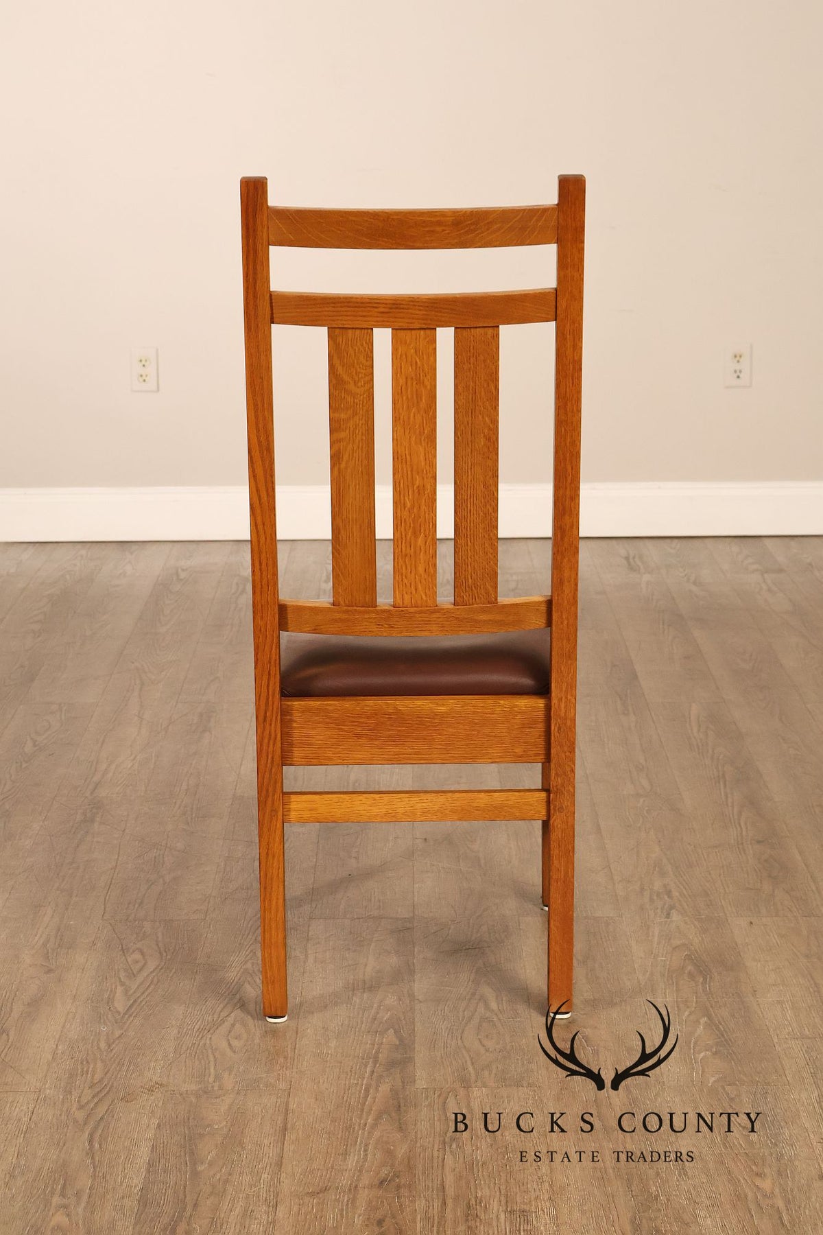 Stickley Mission Collection Set of Six Harvey Ellis Oak Dining Chairs