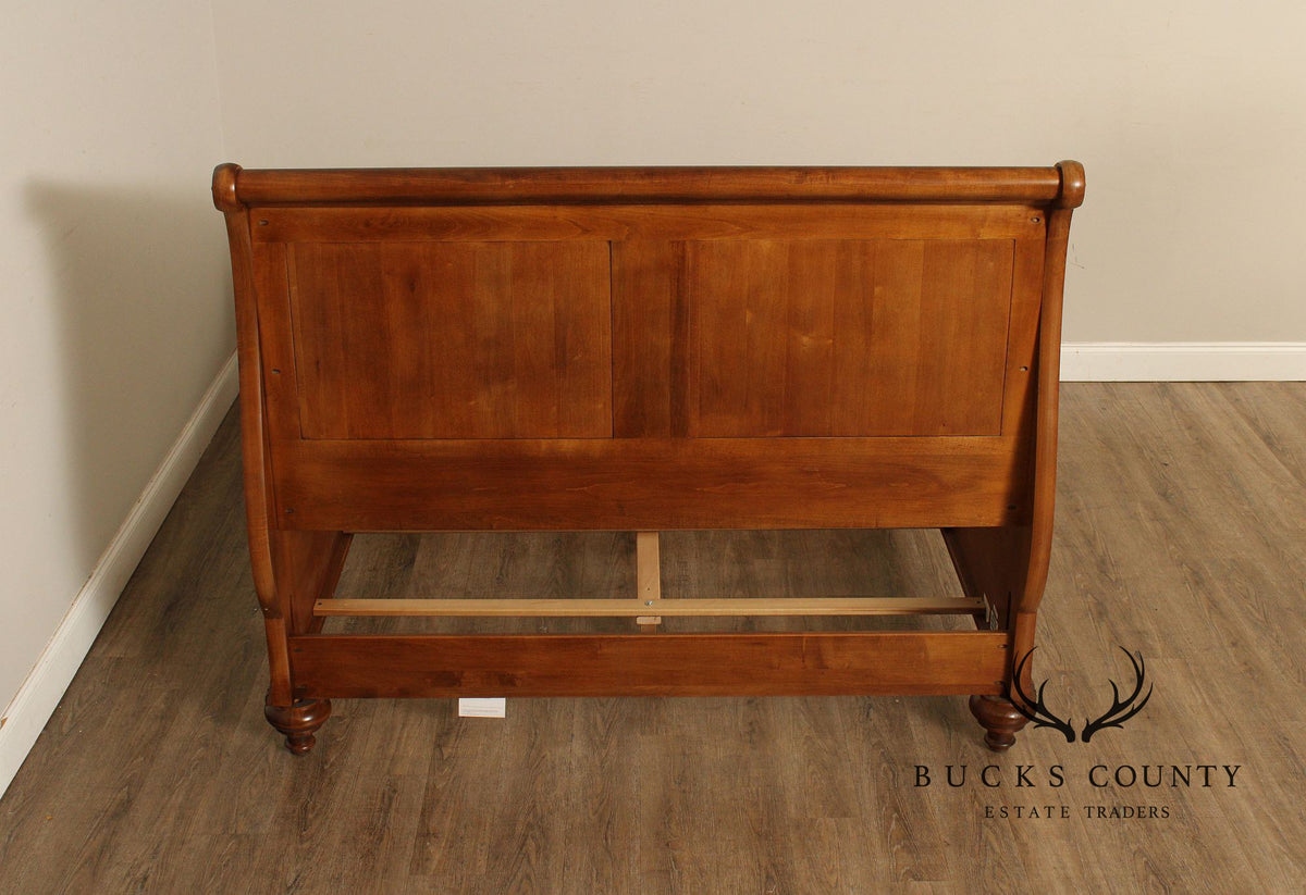 ETHAN ALLEN ‘NEW COUNTRY’ MAPLE QUEEN SLEIGH BED